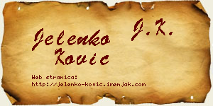 Jelenko Ković vizit kartica